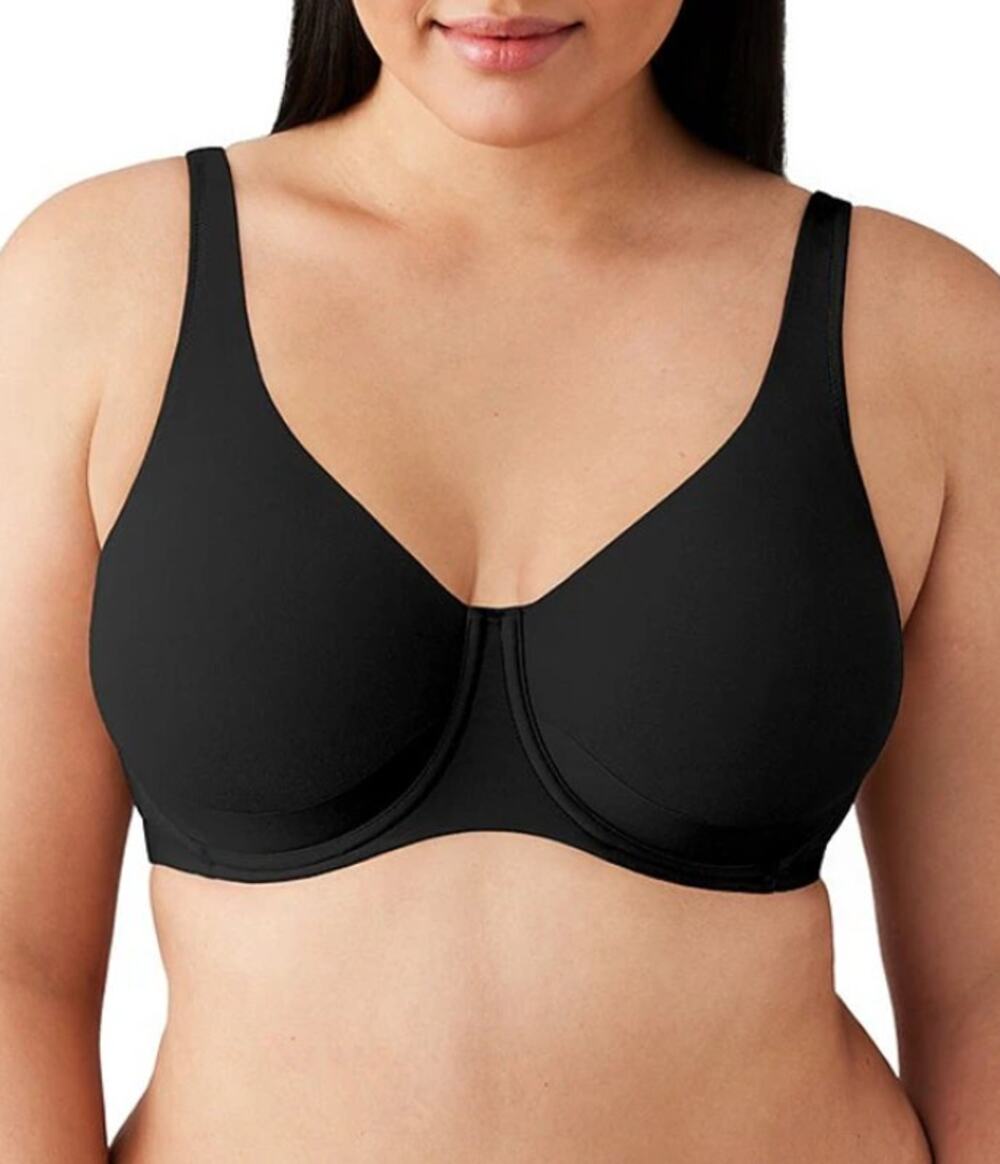 WACOAL Shape Revelation Pendulous Underwire Bra 36DD Black Full 855387 NWT